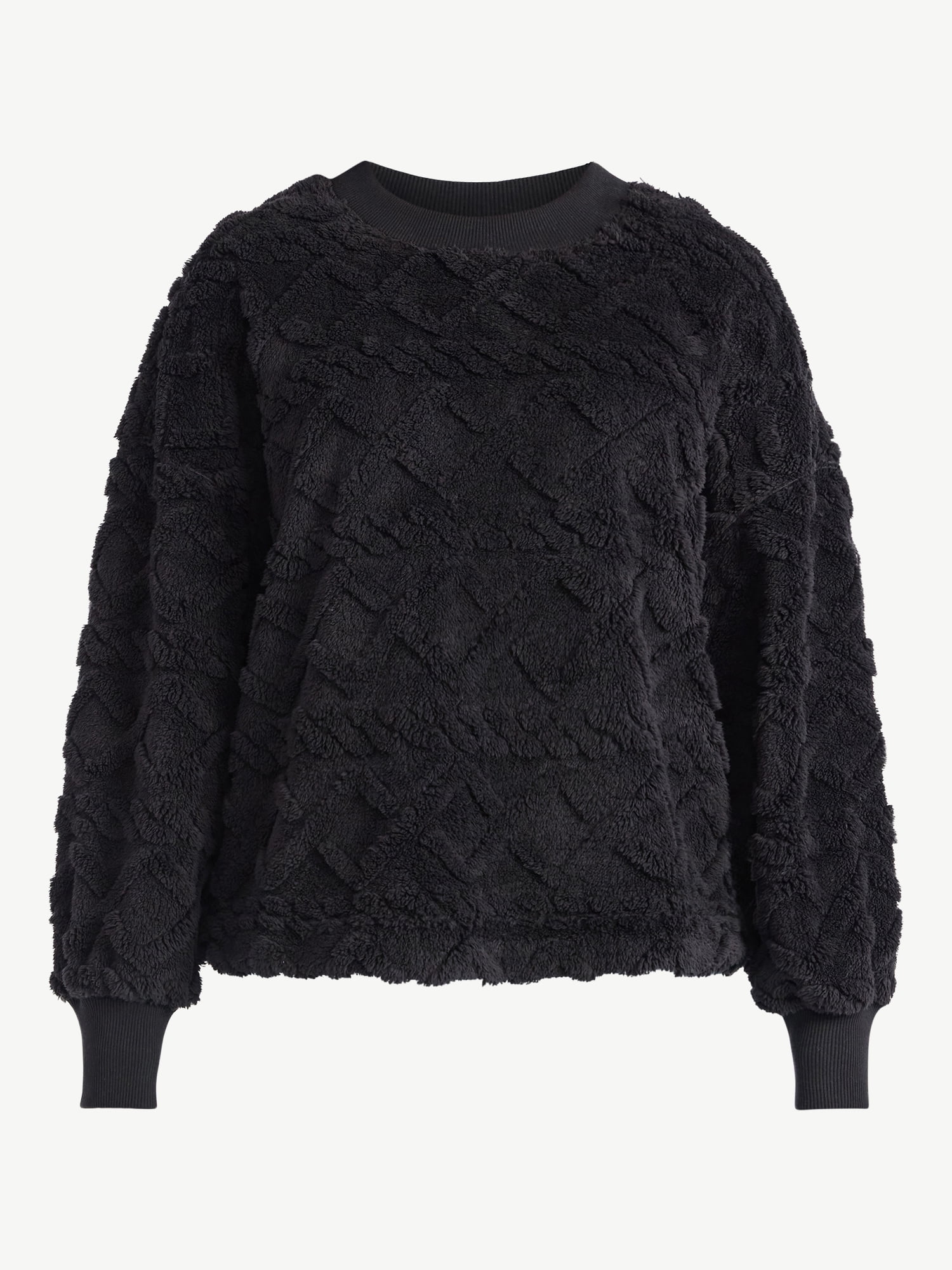 Time & Tru Women's Jacquard Pullover Sweater, Sizes XS-XXXL