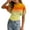 Yellow, variant on Girls Tshirts Summer Tops Short Sleeves Solid Color Tees Casual Crew Neck Basic Tees for Kids Green 3-4years