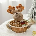 thumbnail image 5 of Spdoo Christmas Basket Hand-Woven Wicker Basket Snowman Elk Doll Xmas Decor, 5 of 6