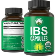 USDA Organic IBS Capsules for Relief, Ingestion, Bloating, Gas. Irritable Bowel Supplement with 5 Handpicked Organic Ingredients. Peppermint Oil, Sea Buckthorn, Fennel Seed, Rosemary Leaf, Basil Leaf