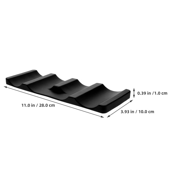 MERRYHAPY 3-Piece Black Silicone Wine Bottle Holder Mat for Refrigerator, Anti-Tip, Non- , Kitchen Organization
