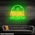 thumbnail image 2 of Craftnamesign Pickleball Live Love Play Neon Light, Pickleball Club Wall Decor, 2 of 5