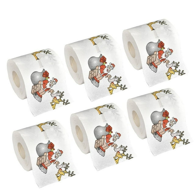 Toallas de cocina TAKTUK Toallas de cocina Papel higiénico de colores con estampado navideño Papel de seda estampado de Papá Noel Árbol de Navidad Artículos esenciales de cocina Artículos en