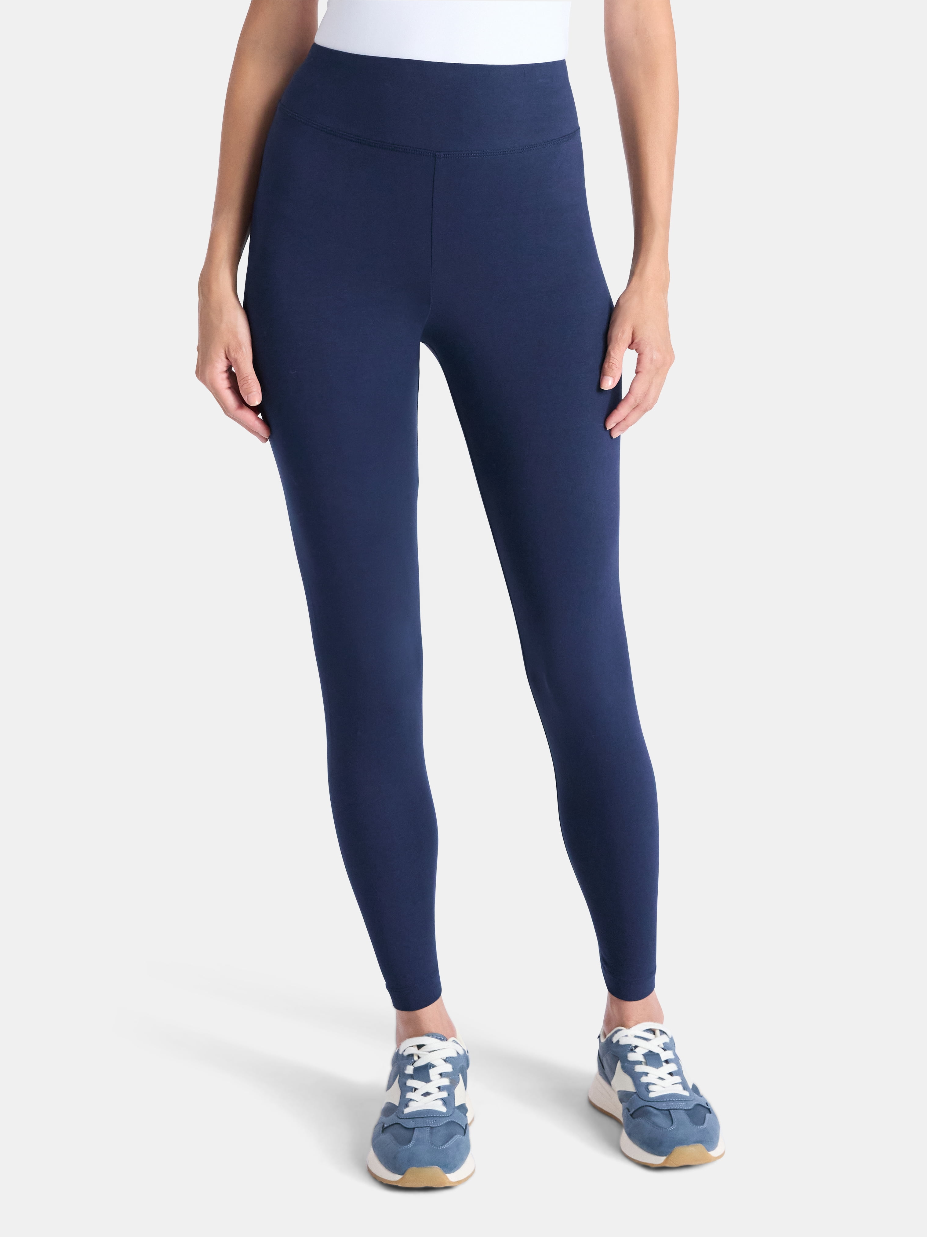Time and Tru Women's High Rise Leggings, 27'' Inseam, 2-Pack, Sizes XS-XXXL