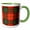Green/White, variant on 3drose, Image of Maxwell Clan Kilt Scottish Tartan Plaid Pattern, 11oz Two-tone Red Mug