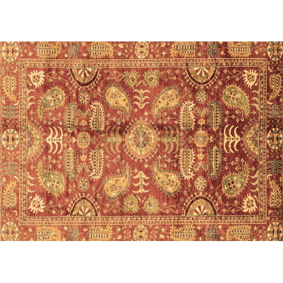 Ahgly Company Indoor Rectangle Oriental Brown Traditional Area Rugs, 7' x 10'