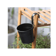 thumbnail image 6 of Topboutique 4 Pack Hanging Plant Pots, 3.9'' Metal Fence Planters with Detachable Hook & Drain Hole, Iron Flower Pots Balcony Planter Hanging Plant Pots for Outdoor Fence Rail, 6 of 8