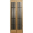 thumbnail image 2 of AWC Model 373 Mission Wood Frame With Glass Bifold Door 36"wide x 80"high Unfinished Pine, 2 of 3