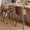 Camel Brown, variant on Genpo Bar Stools Set of 2, 26 inch Counter Height Bar Stools, Swivel Barstools with Backs, Footrest, Wooden Legs for Kitchen Island, Brown Leather