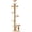 Natural + Freestanding + Modern + MDF, variant on Adjustable Height Floor-to-Ceiling Cat Tree Made of MDF Board, Tall Cat Tower with Sisal Scratching Post, Bubble Window Perch, Ladder & Rotatable Toy Balls for Indoor Cats