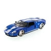 Fast & Furious Ford GT Hard Top, Blue with White Stripes - JADA 97177 - 1/24 Scale Diecast Model Toy Car