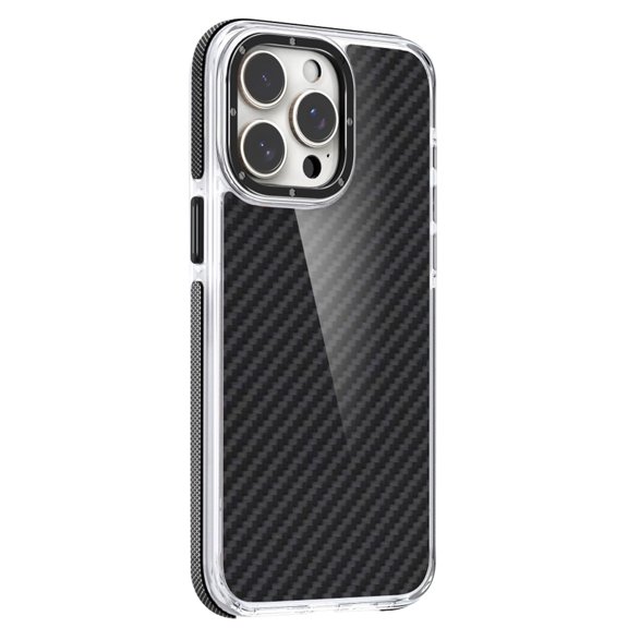 Case for iPhone 16 Pro Max/16 Pro/16 Plus/16, Carbon Fiber Cases Camera Protective Back Drop Protection Cover