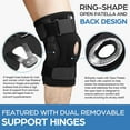 thumbnail image 2 of NEENCA hinged knee brace, adjustable compression knee brace for men and women, open patella knee brace for knee pain, swelling, meniscus tear, ACL, PCL, MCL, joint pain relief, injury recovery., 2 of 6