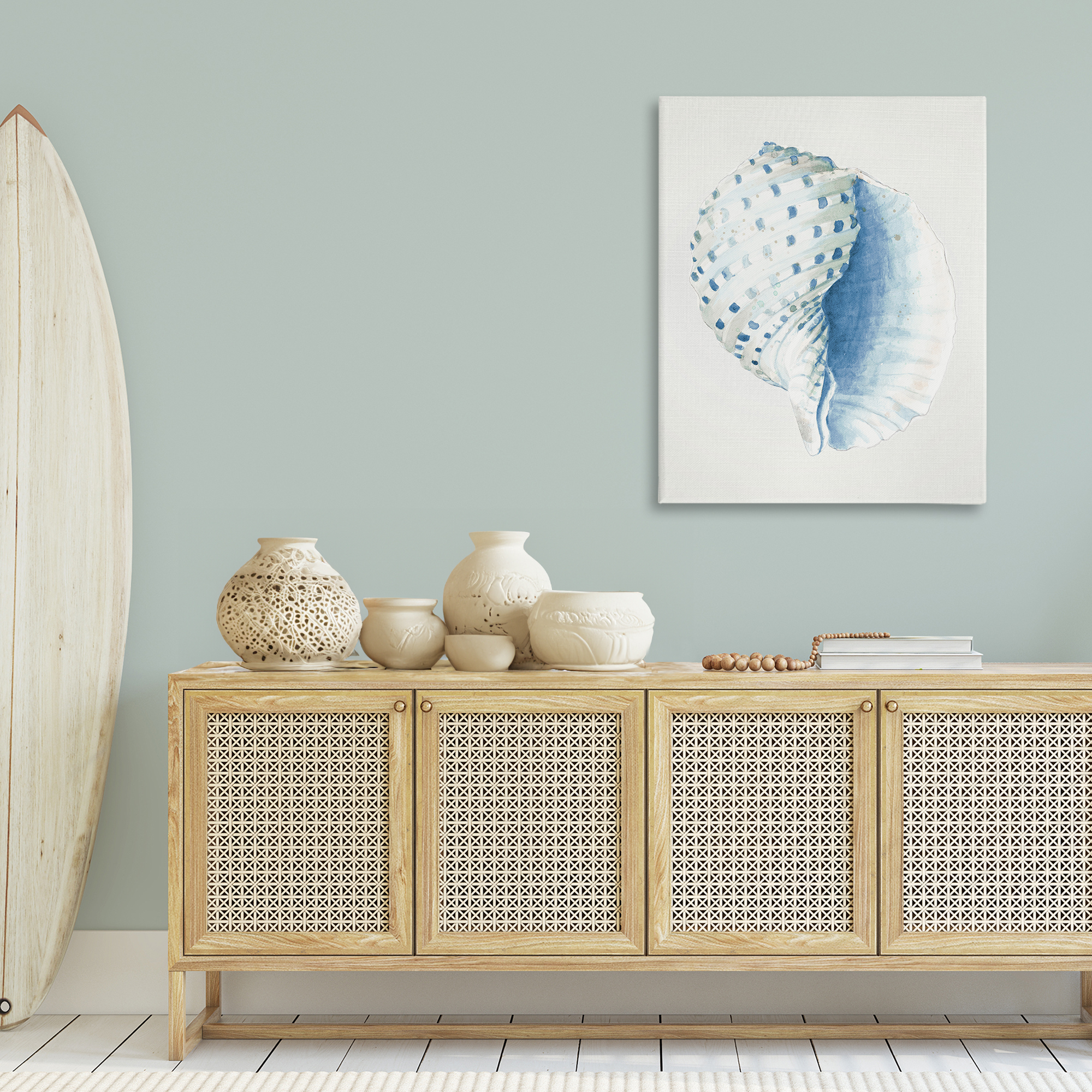 Stupell Industries Spotted Conch Shell Animals & Insects Painting Gallery Wrapped Canvas Art Print Wall Art, 30 x 40