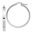 thumbnail image 1 of 14K White Rhodium Hoop Earrings, 1 of 3