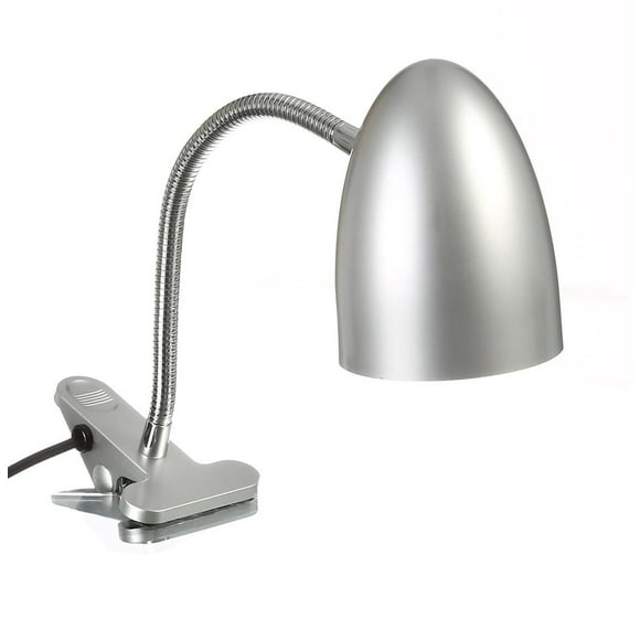 Mainstays Modern LED Clip Lamp, Silver Plastic