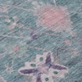 thumbnail image 2 of HomeRoots 629488 8 x 10 ft. Green & Purple Tribal Washable Traditional Indoor & Outdoor Rectangle Area Rug, 2 of 9