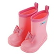 thumbnail image 3 of lnmuld Rain Boots Kids Stylish Girls Rain Boots for Outdoor Play and Adventure Featuring Adorable Bow Design Footwear for Kids Daily Use and Leisure Activities Size:9, 3 of 5
