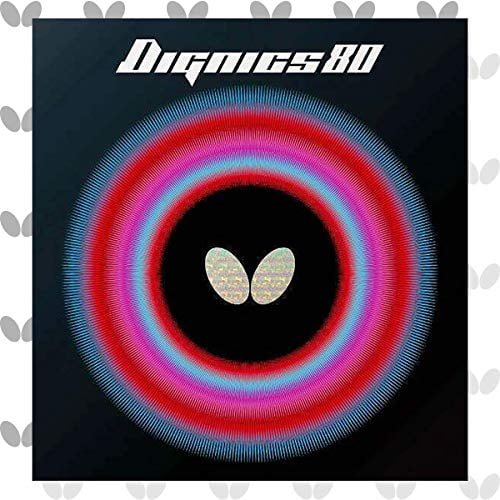 Butterfly Dignics 80 Table Tennis Rubber Table Tennis Rubber | 1.9 mm or 2.1 mm | Red or Black | 1 Inverted Table Tennis Rubber Sheet | Professional Table Tennis Rubber