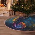 thumbnail image 5 of Daiia Neon Seahorse Underwater Realm Drawing Merry Christmas Tree Skirt , Xmas Large Lace-up Tree Skirt, Santa Snowflakes Rustic Home Decorations New Year Party Farmhouse Decor-36", 5 of 6