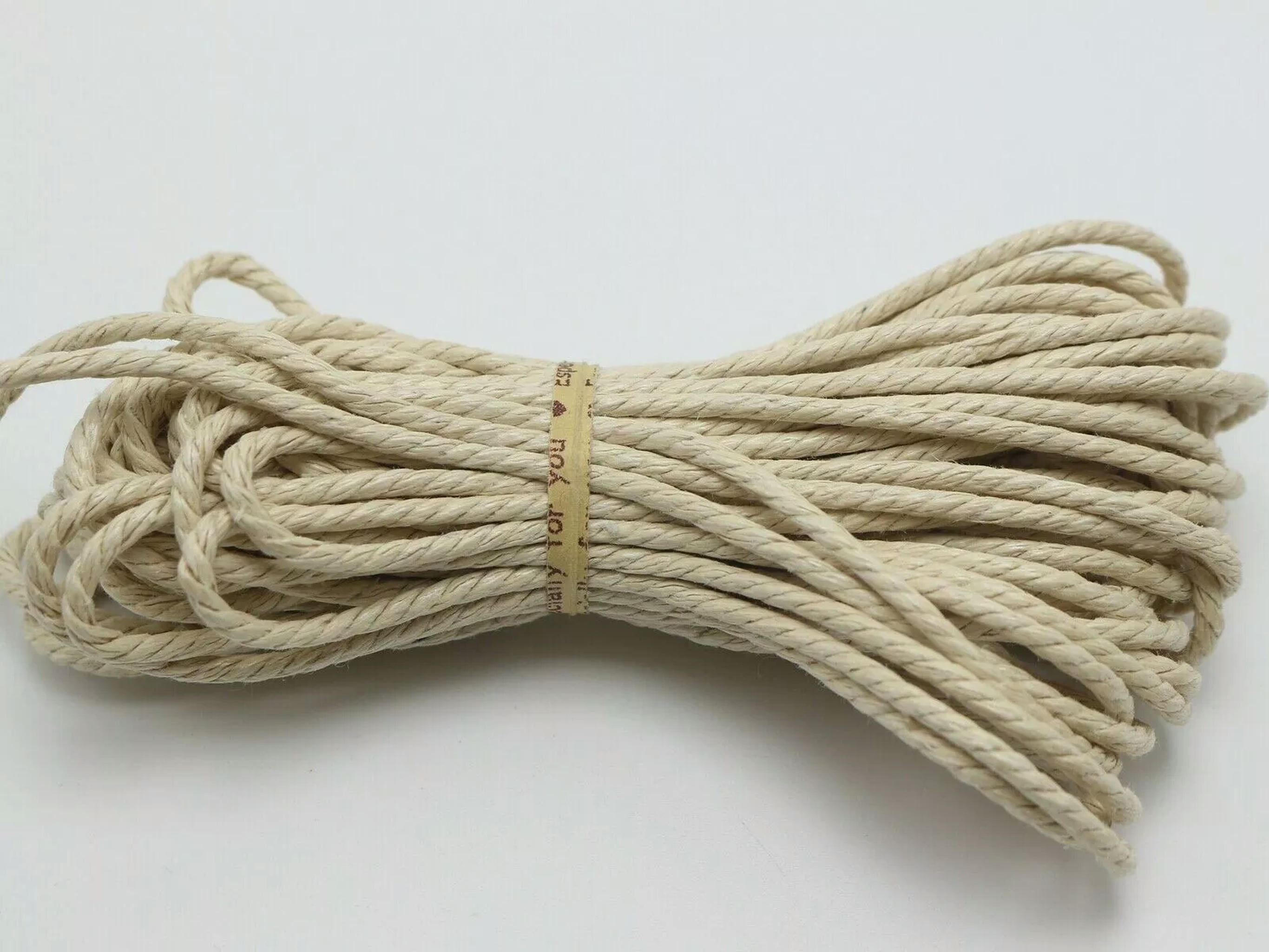 U8MO 100 Meters Khaki Waxed Twisted Cotton Cord Thread Line 2mm Macrame Rope String