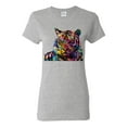 thumbnail image 2 of Colorful Rainbow Tiger Animal Lover Womens Graphic T-Shirt, Heather Grey, Small, 2 of 3