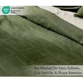 thumbnail image 3 of RUVANTI 100% Cotton Duvet Cover Waffle Weave - Big Box - Olive Green - King - 3 Pieces, 3 of 8