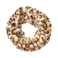 thumbnail image 1 of Cejon Foulard à Boucles Imprimé Léopard pour Femmes (Marron), 1 of 1