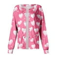 thumbnail image 3 of FrzhBrz Valentines Day Scrub Jacket for Women Long Sleeve Button Down Cute Print Valentine's Day Workwear Nursing Uniform, 3 of 4