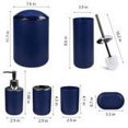 thumbnail image 2 of CERBIOR 6-Piece Plastic Bathroom Accessories Set, Blue, 2 of 7