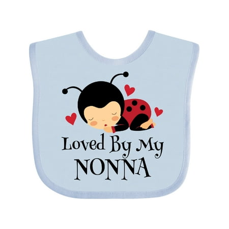 

Inktastic Loved by My Nonna Grandchild Gift Baby Boy or Baby Girl Bib