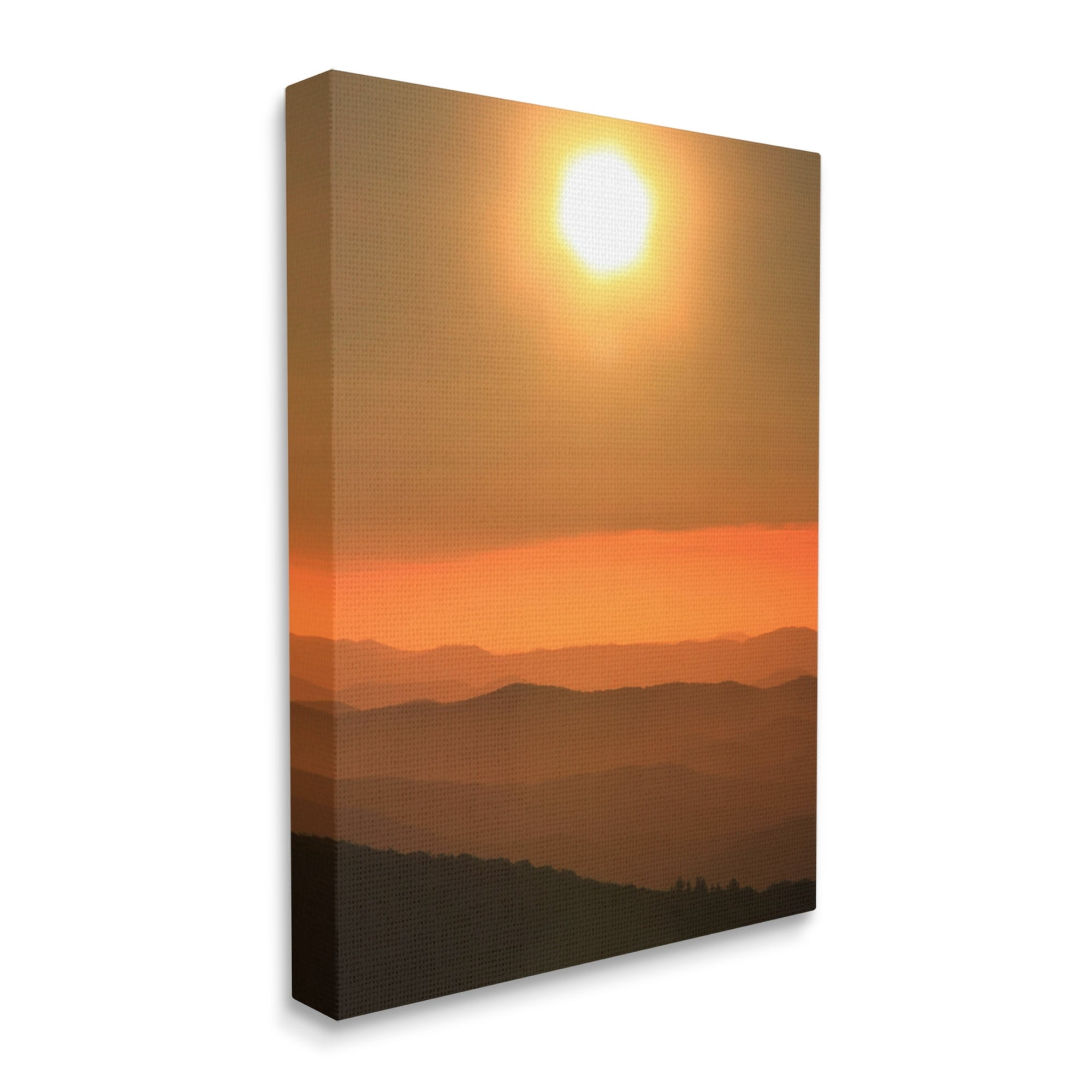 Stupell Industries Warm Sunset Sky Layered Mountain Range Landscape Photography, 30 x 40,Design by Daniel Sproul