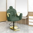 thumbnail image 2 of Gaderth Chaise de Barbier, Chaise de Salon Inclinable pour Coiffeur, Chaise Pivotante à 360°, Chaise de Coiffeur avec Pompe Hydraulique, Repose-Pieds, Appui-Tête Réglable et Dossier Inclinable, Fauteuil de Spa pour Spa à Domicile Shampooing, 2 of 8