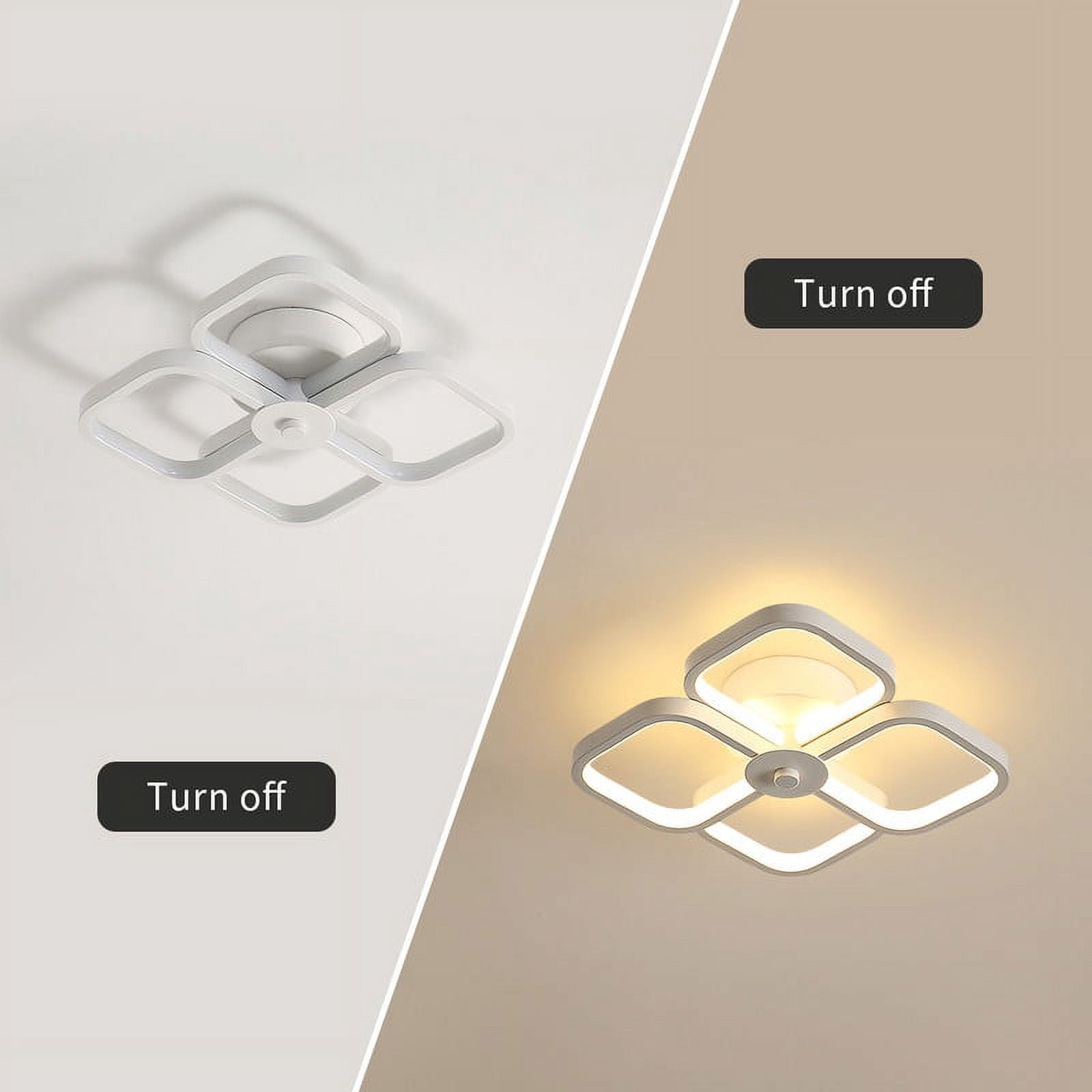 ADISUN LED Ceiling Lights Modern Flush Mount Light Fixtures Square Ceiling Lamp Lighting for Bedroom Kitchen Office Hallway Corridor Aisle Living Room Warm White Light, White