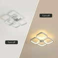 thumbnail image 5 of ADISUN LED Ceiling Lights Modern Flush Mount Light Fixtures Square Ceiling Lamp Lighting for Bedroom Kitchen Office Hallway Corridor Aisle Living Room Warm White Light, White, 5 of 6