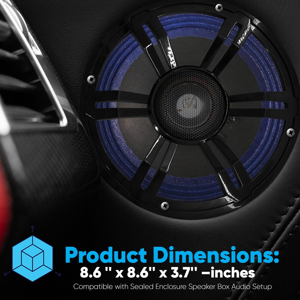 PyleUsa 8'' Single Voice Coil Car Subwoofer - 250 Watts at 4-Ohm Car Audio Powered Subwoofer