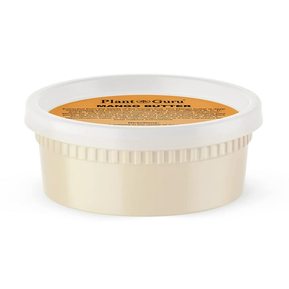 Raw Mango Butter 8 oz. - 100% Pure Natural Organic Unrefined - Great for Skin, Body and Hair Growth. DIY Soap Making, Body Butter, Lotions and Creams.