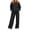 Black #A, variant on Cotton Sweatshirt and Pant Sets Womens 2 Piece Wide Leg Tracksuits Loose Casual Plain Pullovers Sports Sweatsuits (XL, Coffee)