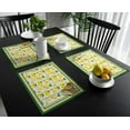 thumbnail image 4 of Lemon Plaid Fruit Kitchen Dining Table r Accessories 4/6pcs Placemat Heat Resistant Linen Tableware Pads Mats, 4 of 7