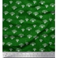 thumbnail image 1 of Soimoi Green Cotton Duck Fabric Coral Ocean Print Fabric by the Yard 42 Inch Wide, 1 of 3