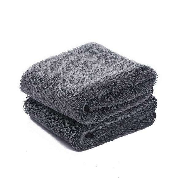 Microfiber Hair Towel, 2Pack Thickened Microfiber Does Not Lose Hair Absorbent Car Wash Towel Strong Decontamination Multi-Functional Car Towel