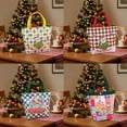 thumbnail image 7 of Christmas Tote Bag, Canvas Gift Bag, Santa Claus Holiday Gift Bag with Sturdy Handles, Reusable Festive Christmas Eve Apple Print Tote, 7 of 7