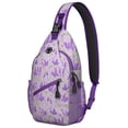 thumbnail image 1 of Floral and Leopard Print Sling Backpack, Retro Artistic Crossbody Travel Bag, Lightweight Shoulder Pack with Tropical Bloom Pattern, 1 of 6
