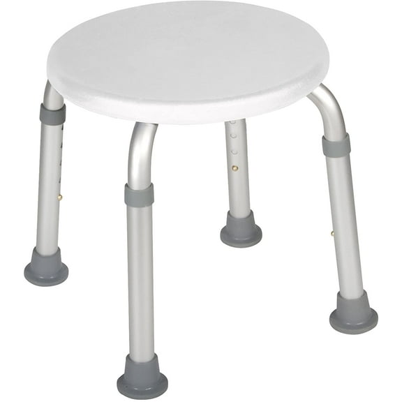 Adjustable Height Bath Stool, White( Pack of 2 )