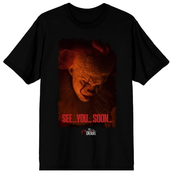 Welcome To Derry See You Soon Adult Black Crew Neck Short Sleeve T-shirt-XS
