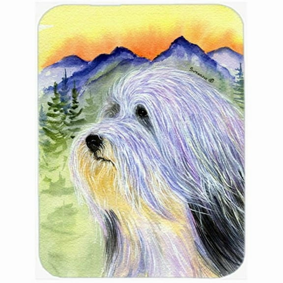 Carolines Treasures SS8244LCB Bearded Collie Glass Cutting Board Large, 12H x 16W, multicolor