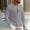 Gray, variant on Mens Linen Shirts Long Sleeve- Summer Button Down V-Neck Casual Beach Shirts Black Size M