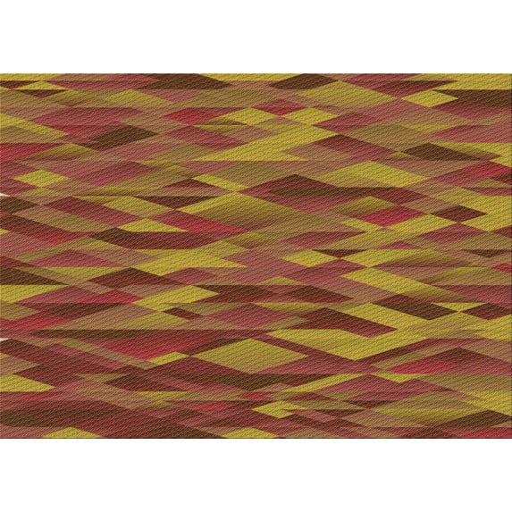 Ahgly Company Indoor Rectangle Patterned Tomato Sauce Red Area Rugs, 2' x 4'