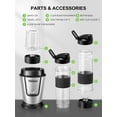 thumbnail image 2 of Licuadora personal con 2 botellas de viaje de 20 oz y tarro de café/especias, licuadora de batidos portátil y molinillo de café en uno, licuadora de una sola porción de 500 W para batidos y batidos, s, 2 of 5