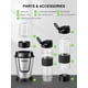 thumbnail image 2 of Licuadora personal con 2 botellas de viaje de 20 oz y tarro de café/especias, licuadora de batidos portátil y molinillo de café en uno, licuadora de una sola porción de 500 W para batidos y batidos, s, 2 of 5